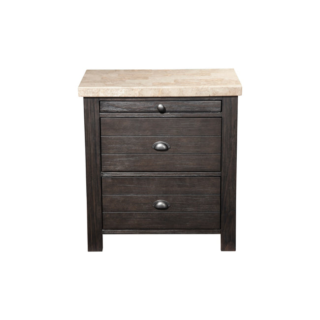 Shutter Nightstand - Charcoal