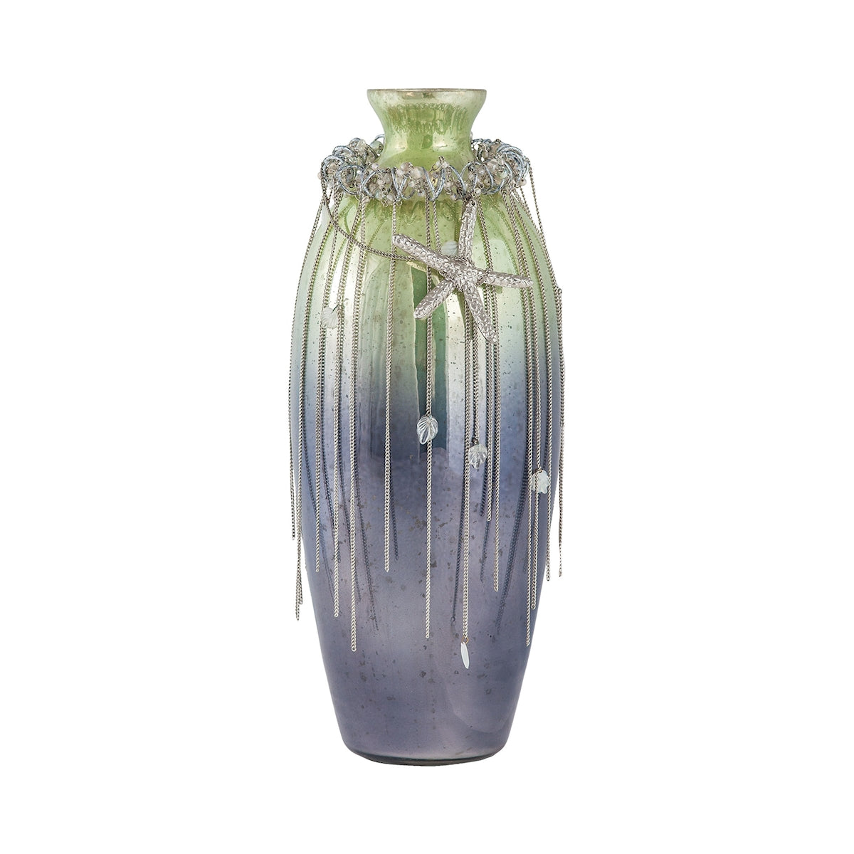 Vase Corfu 16" Glass Vase - Pampas Green