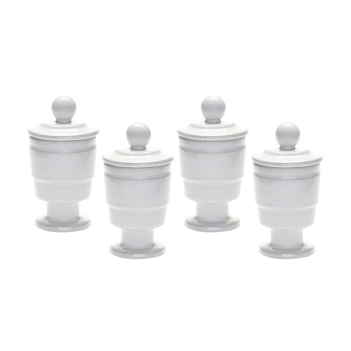 White Polar Filled Votives - Set of 4