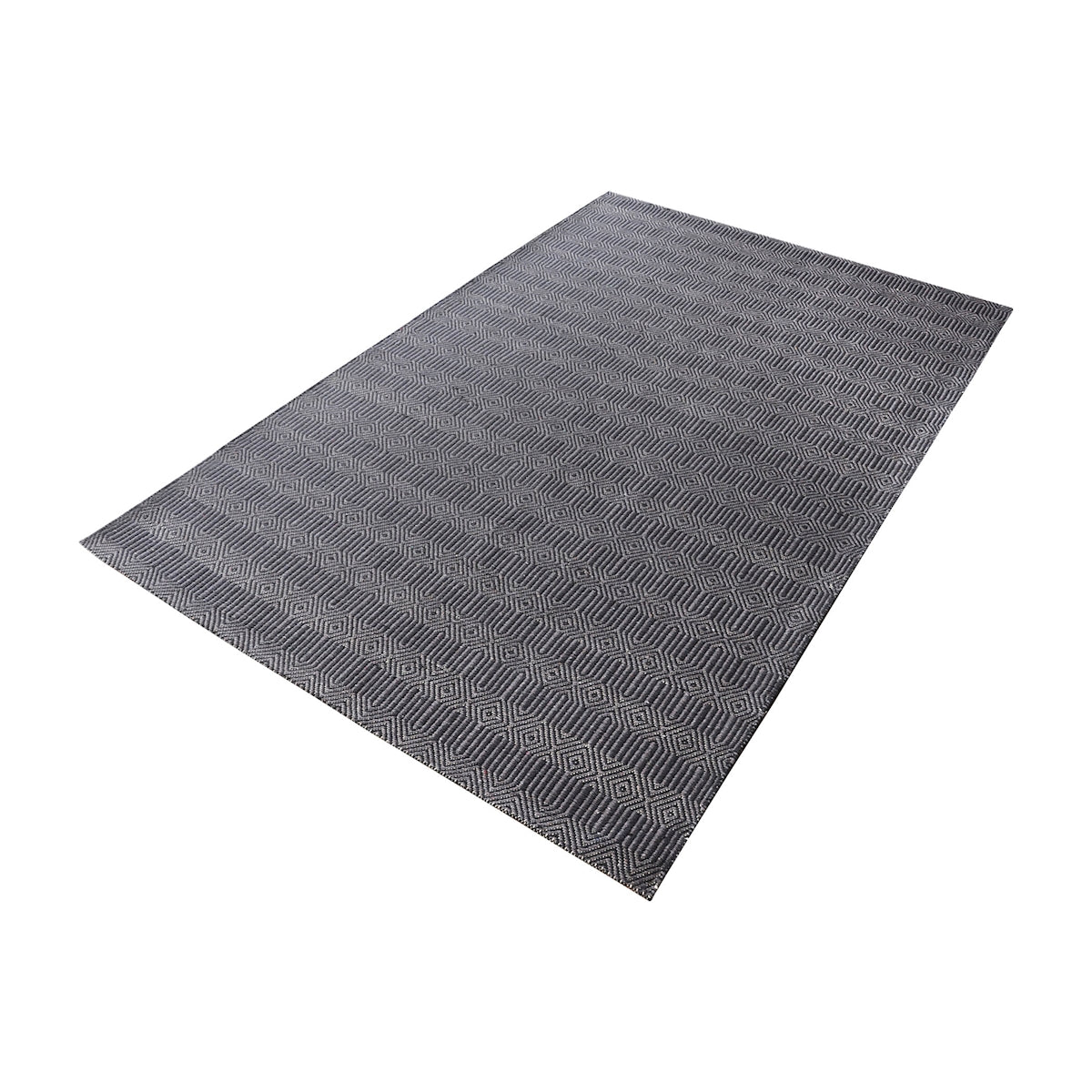 Ronal Handwoven Cotton Flatweave Rug - 5' x 8' Charcoal