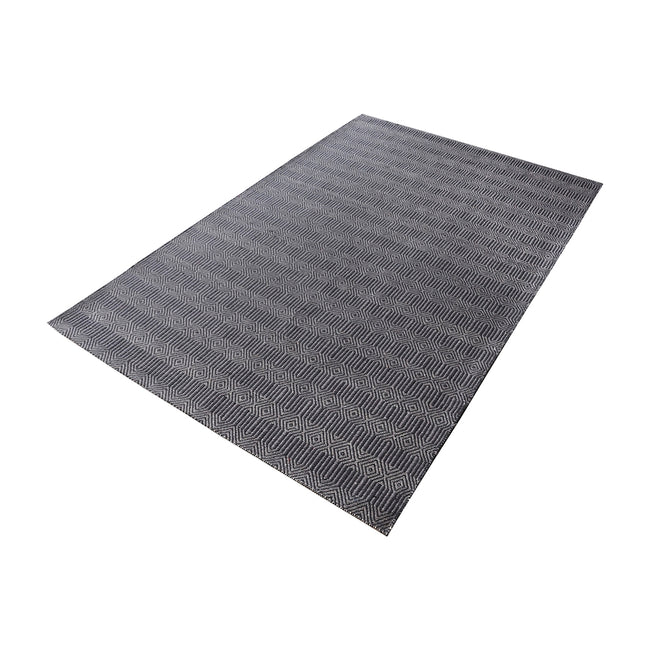 Ronal Handwoven Cotton Flatweave Rug - 2'5" x 8', Charcoal