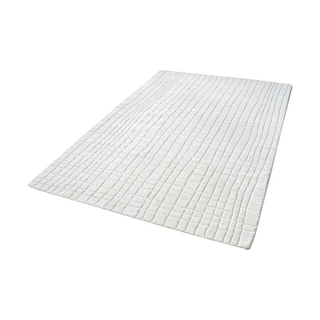 Blockhill Handwoven Wool Rug  - 5' x 8',  Cream