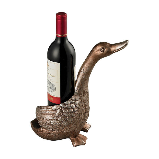 Duck Wine Holder - Antique Silver