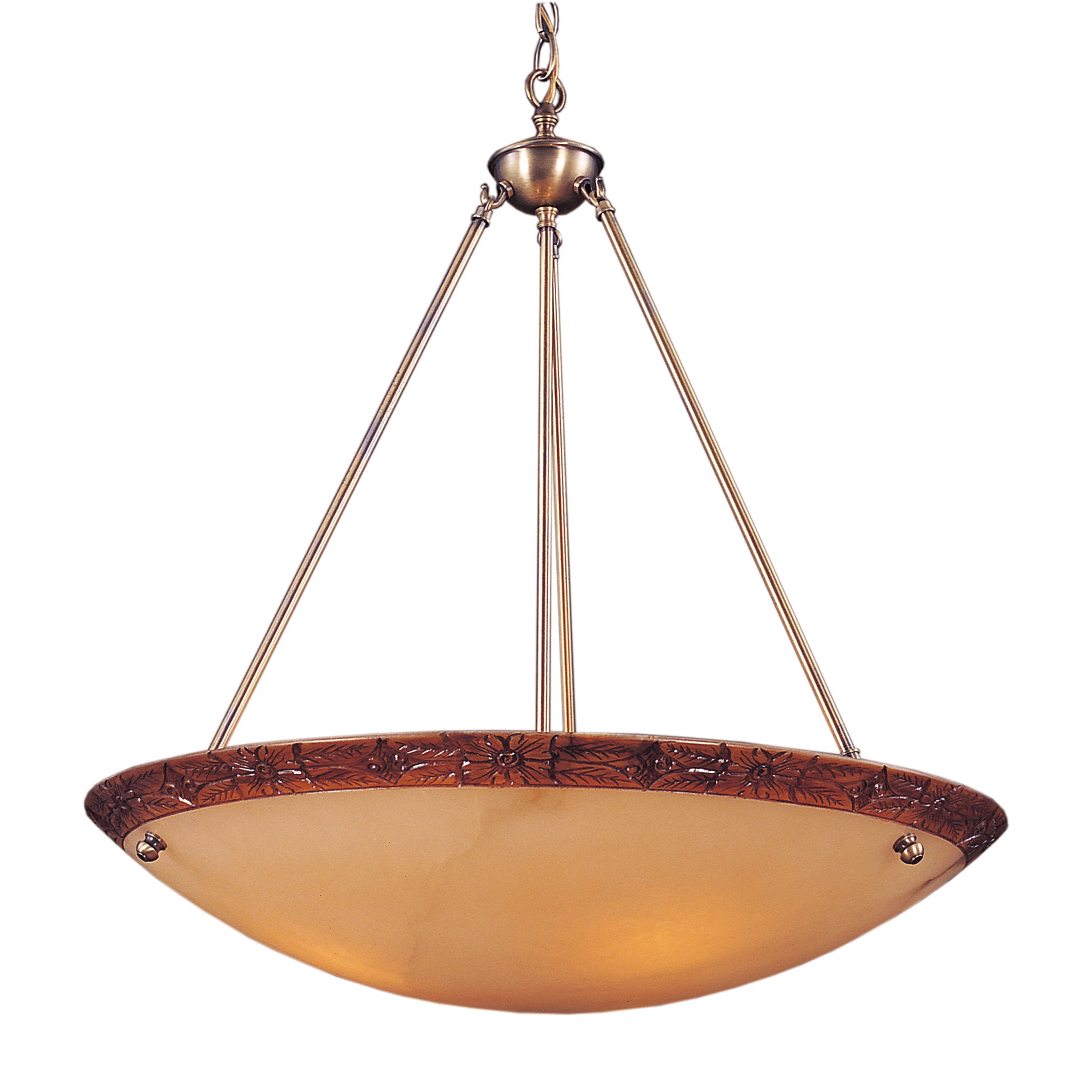 Engravers 5-Light Pendant - Antique Brass