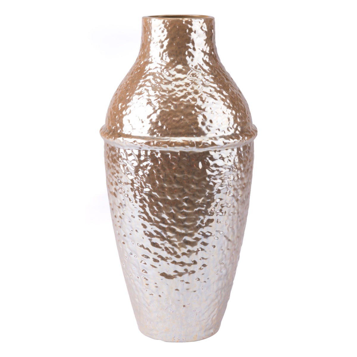 Textured Large Vase - Pearl Yellow