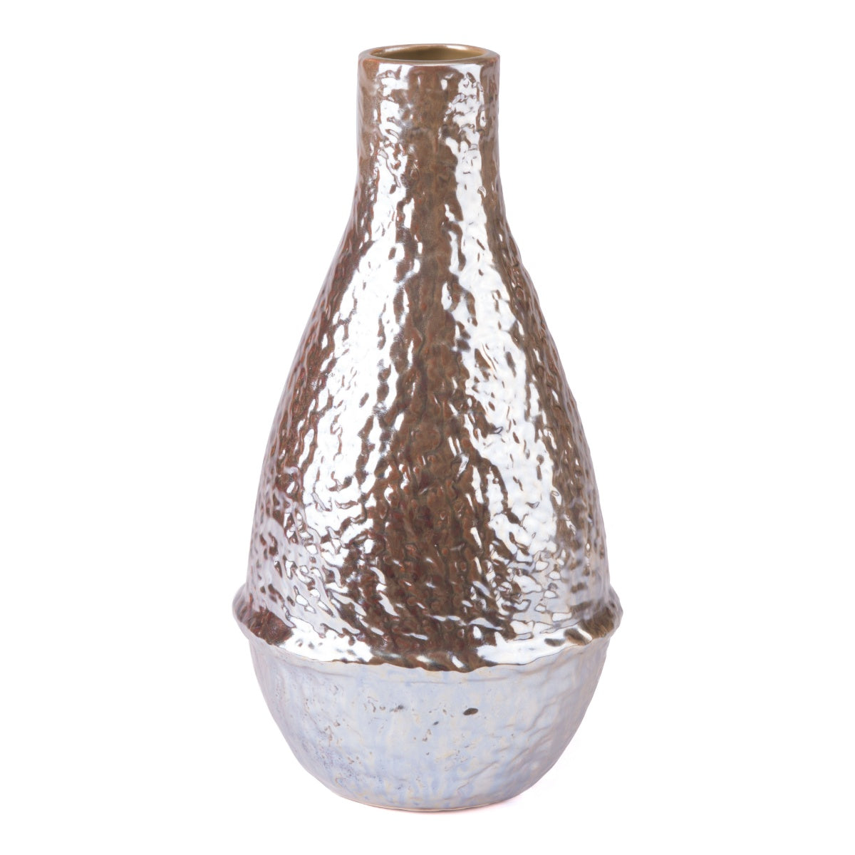 Textured Medium Vase - Pearl Yellow