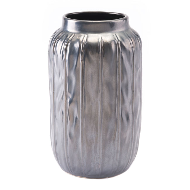 Antique Small Vase - Metallic Gray