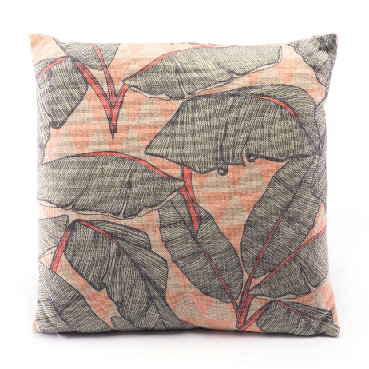 Tropical Pillow - 17.7", Green & Pink