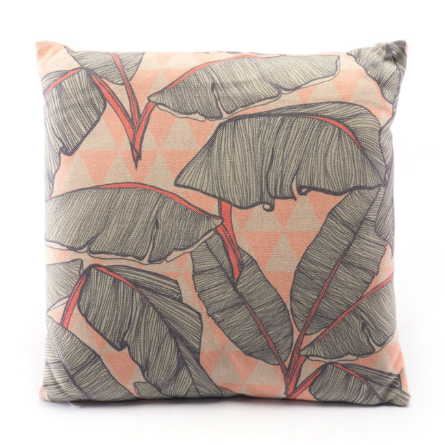 Tropical Pillow - 17.7", Green & Pink