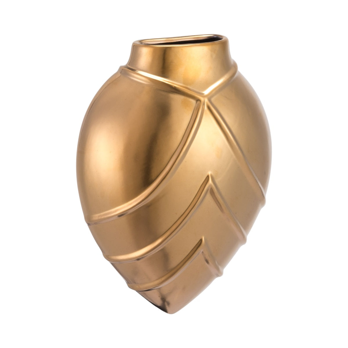 Mini Rayas Matte Gold Wall Vase