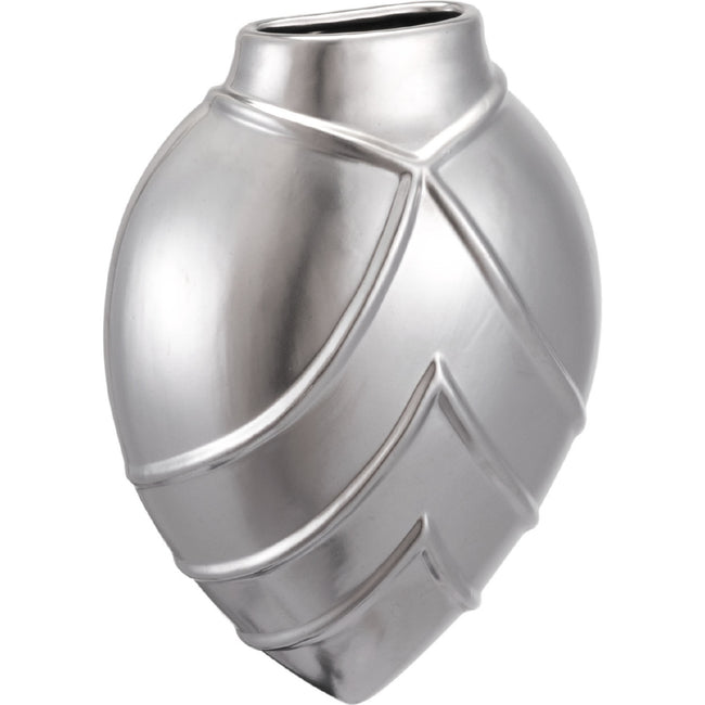 Mini Rayas Wall Vase - Matte Silver