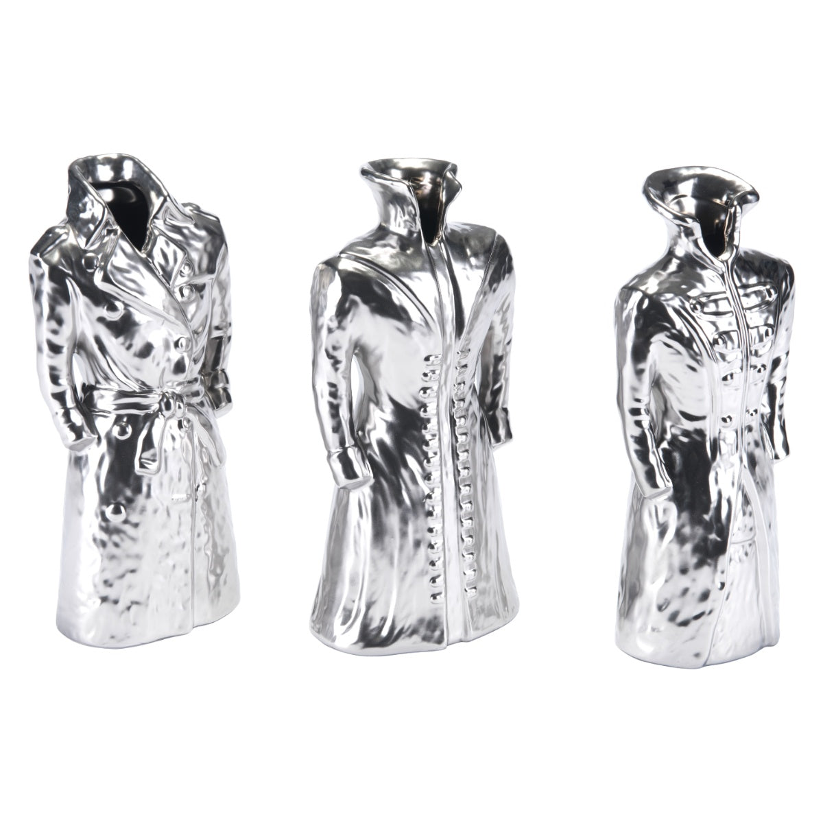 Ipane Figurines Matt Silver - Set of 3