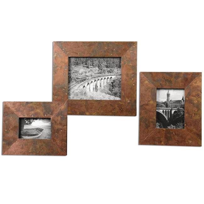 Ambrosia Copper Photo Frames - Set of 3