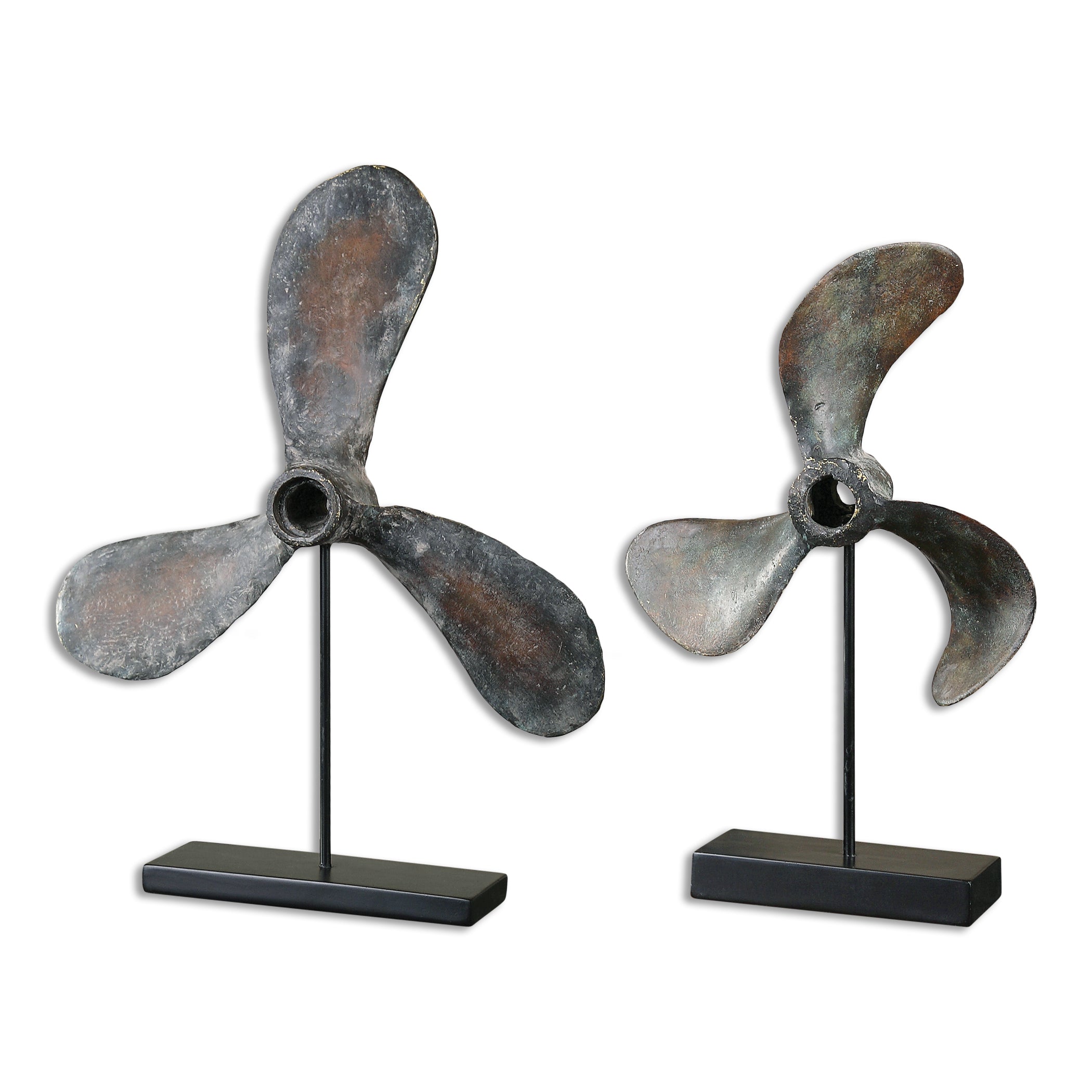 Propellers Rust Sculptures - Set of 2