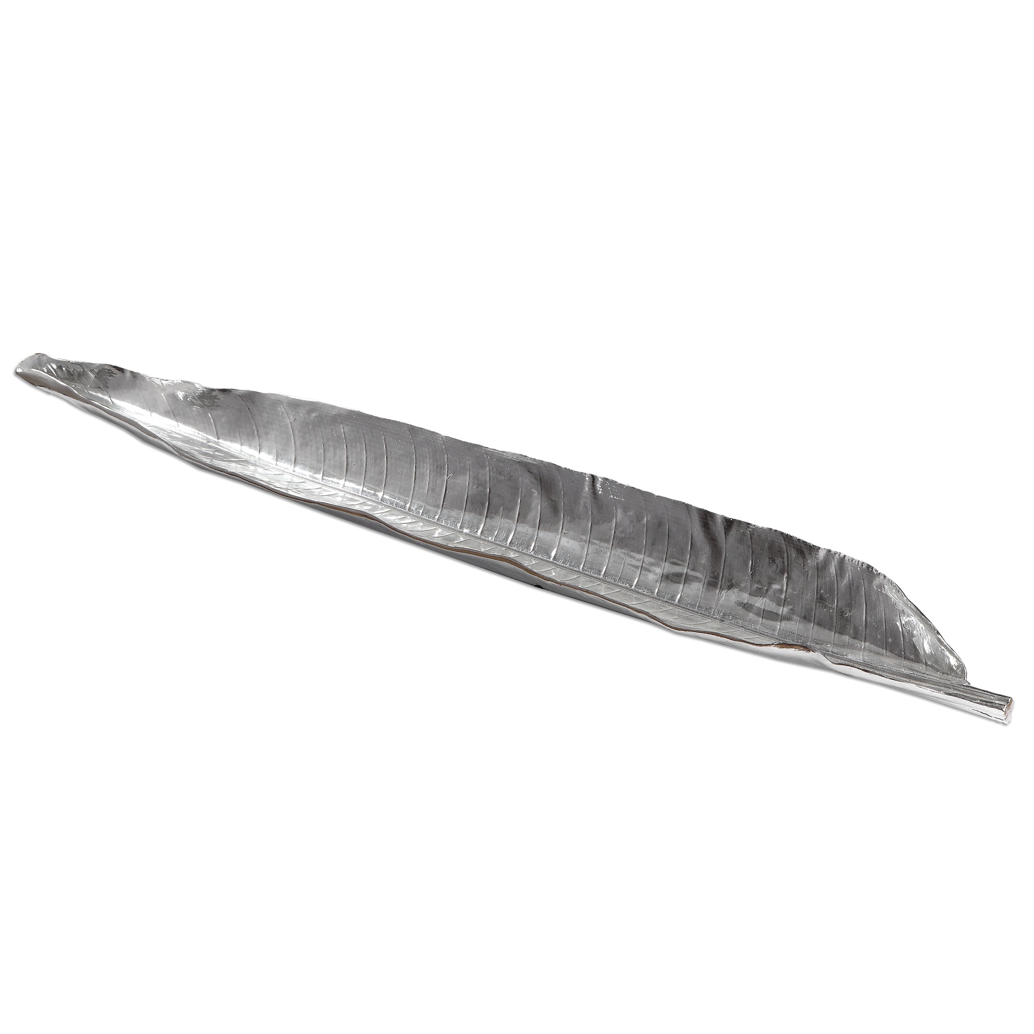 Banana Leaf Silver Tray