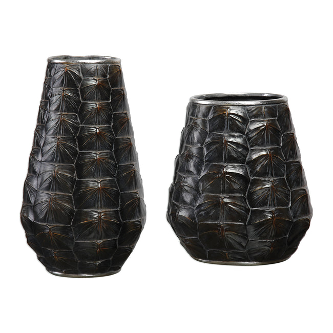 Kapil Tortoise Shell Vases - Set of 2