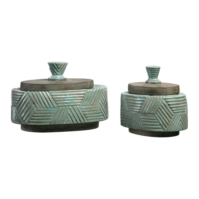 Ruth Ceramic Boxes - Set of 2