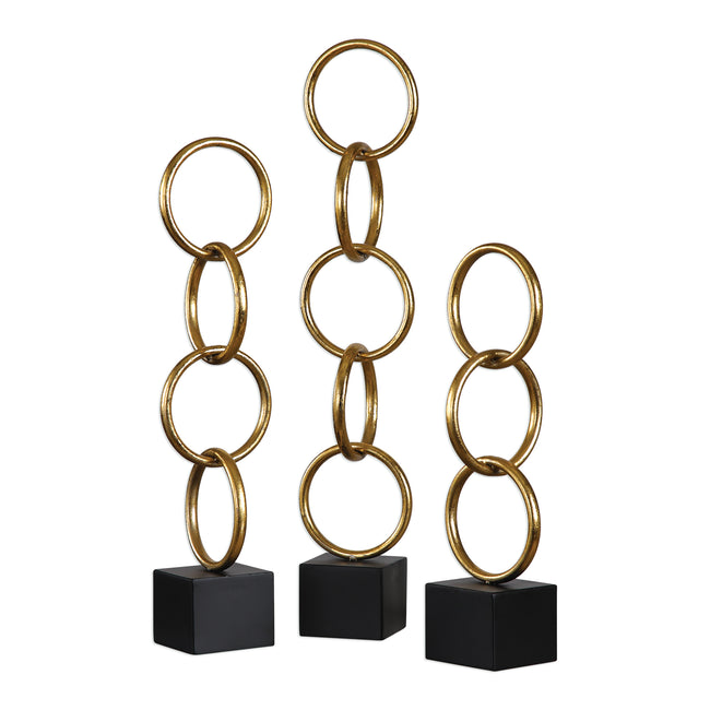 Chane Gold Sculpture - Set of 2