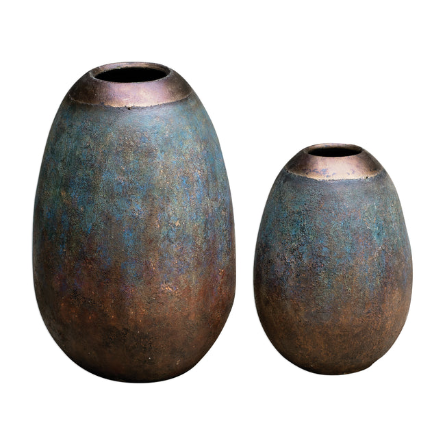 Pavak Etruscan Sky Vases - Set of 2