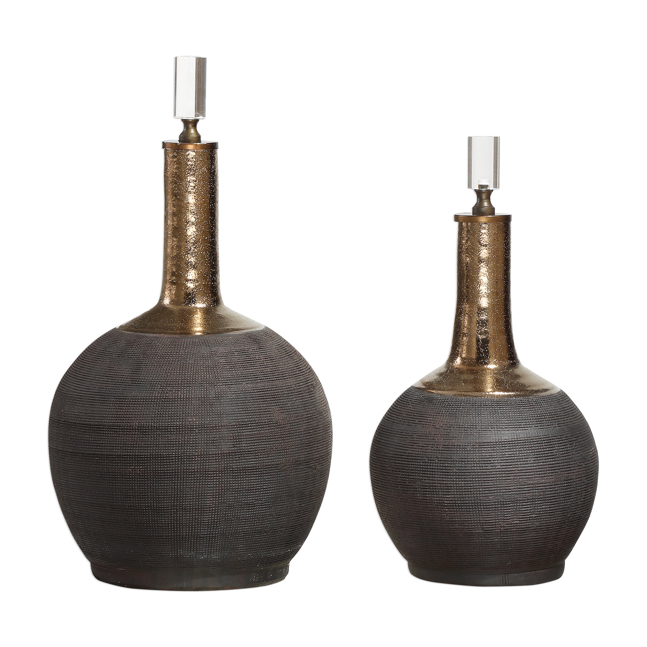 Arnav Matte Black Bottles - Set of 2