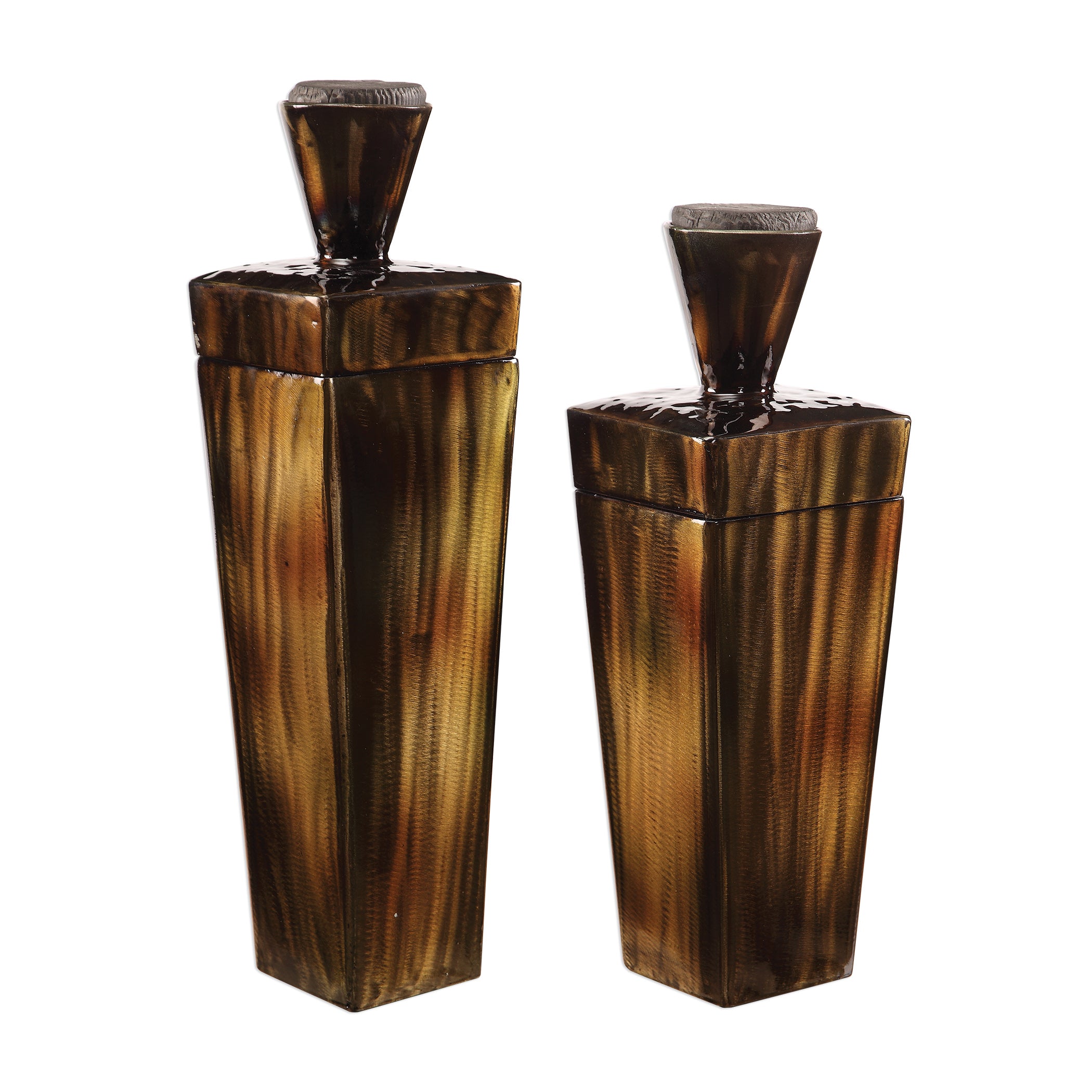 Lisa Brown Steel Containers - Set of 2