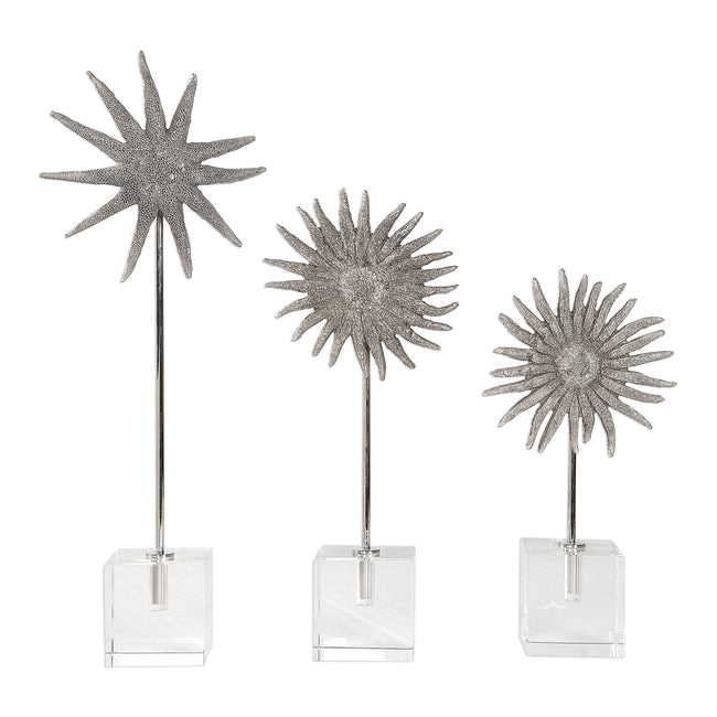 Sunflower Starfish Sculptures - Set of 3