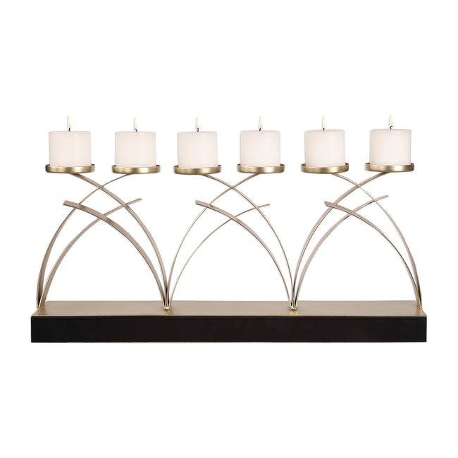 Nikolas Antiqued Silver Candelabra