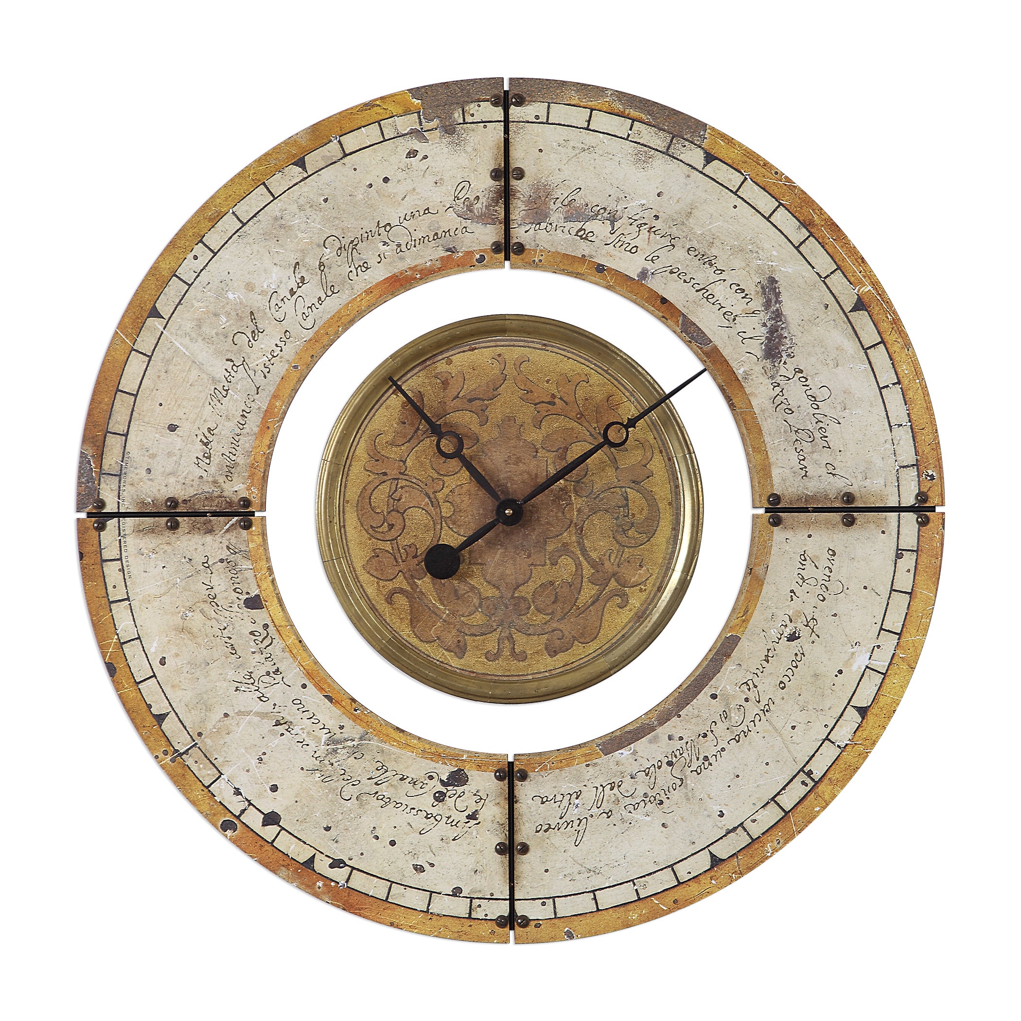 Ezekiel Weathered Wall Clock