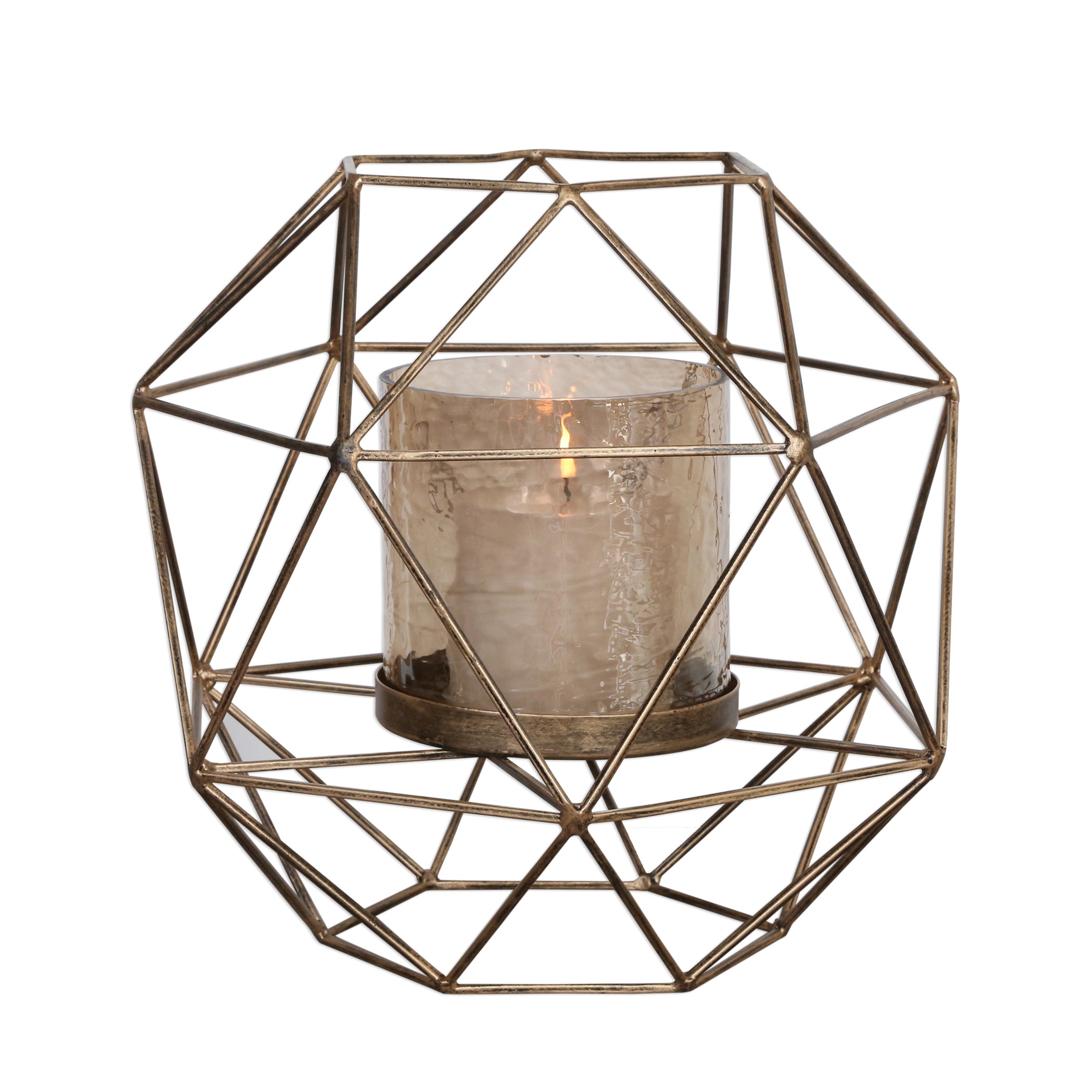 Myah Geometric Gold Candleholder