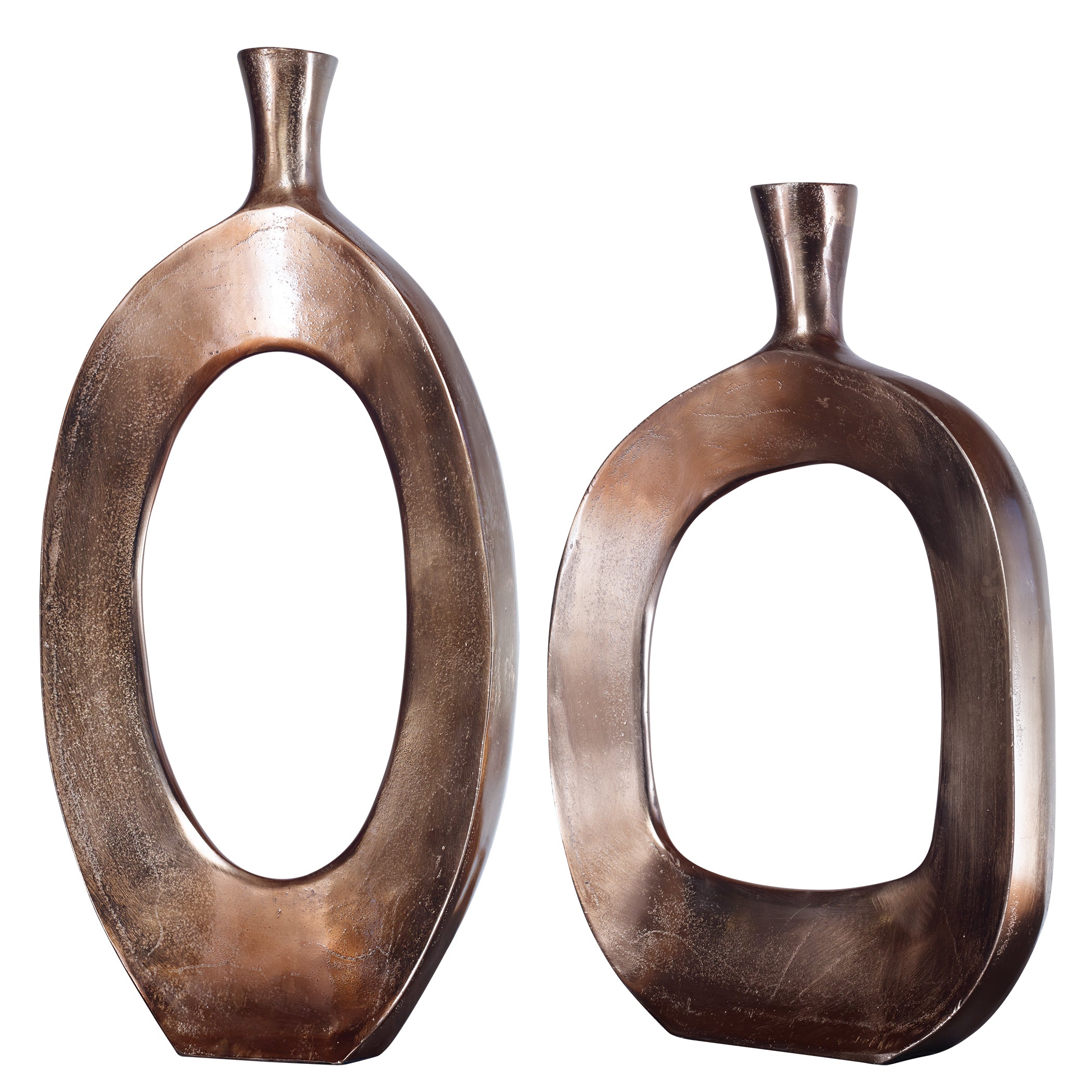 Kyler Textured Bronze Vases - Set of 2