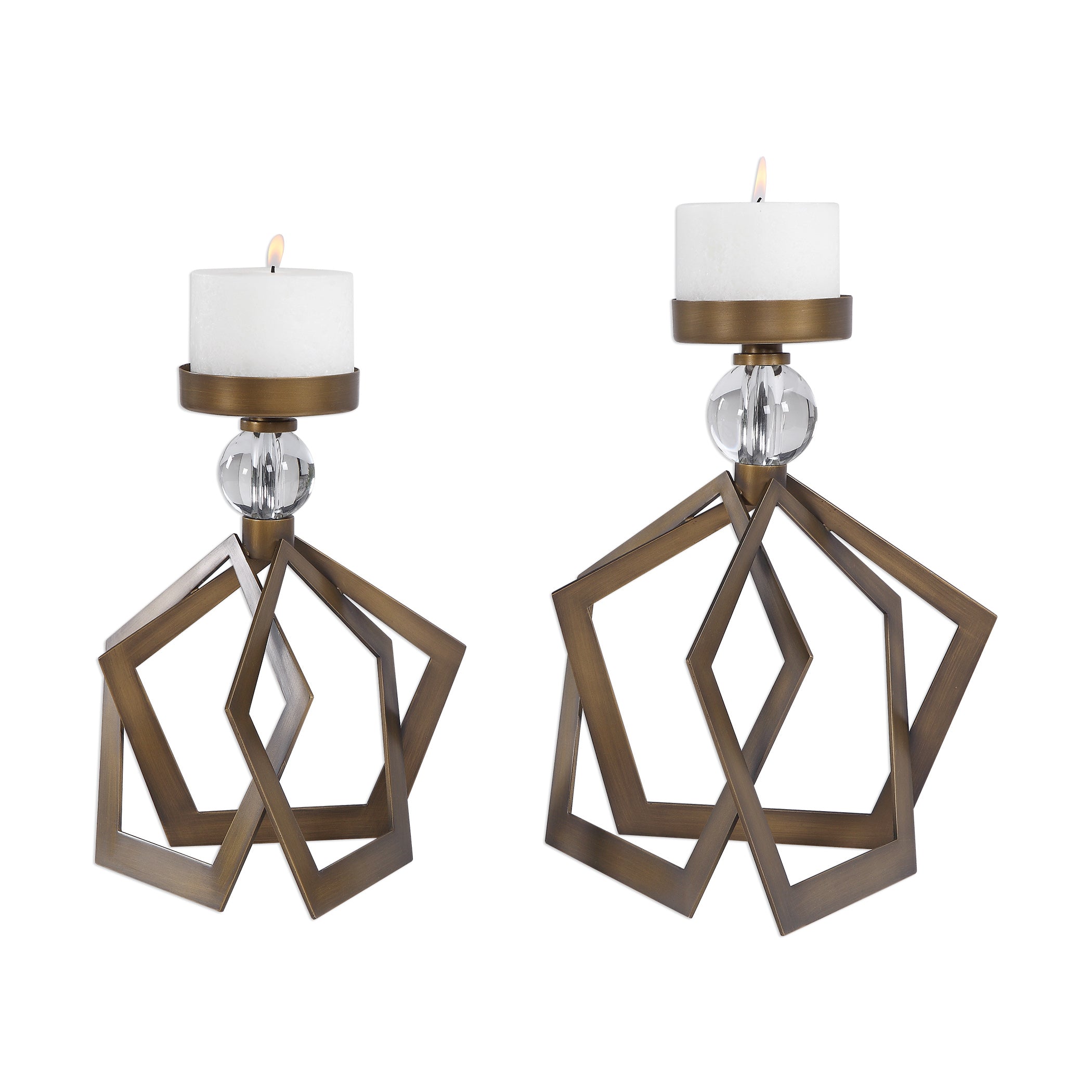 Lianna Open Bronze Candleholders - Set of 2