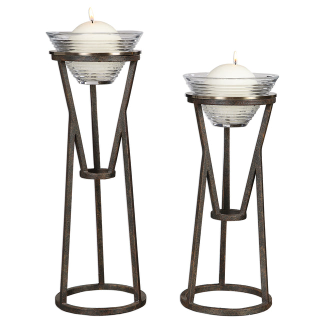 Lane Iron Candleholders - Set of 2