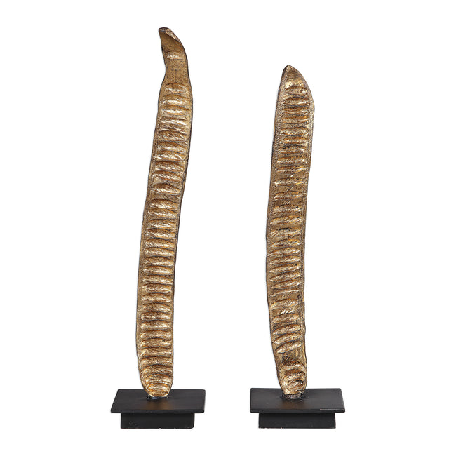 Poinciana Pod Sculptures - Set of 2