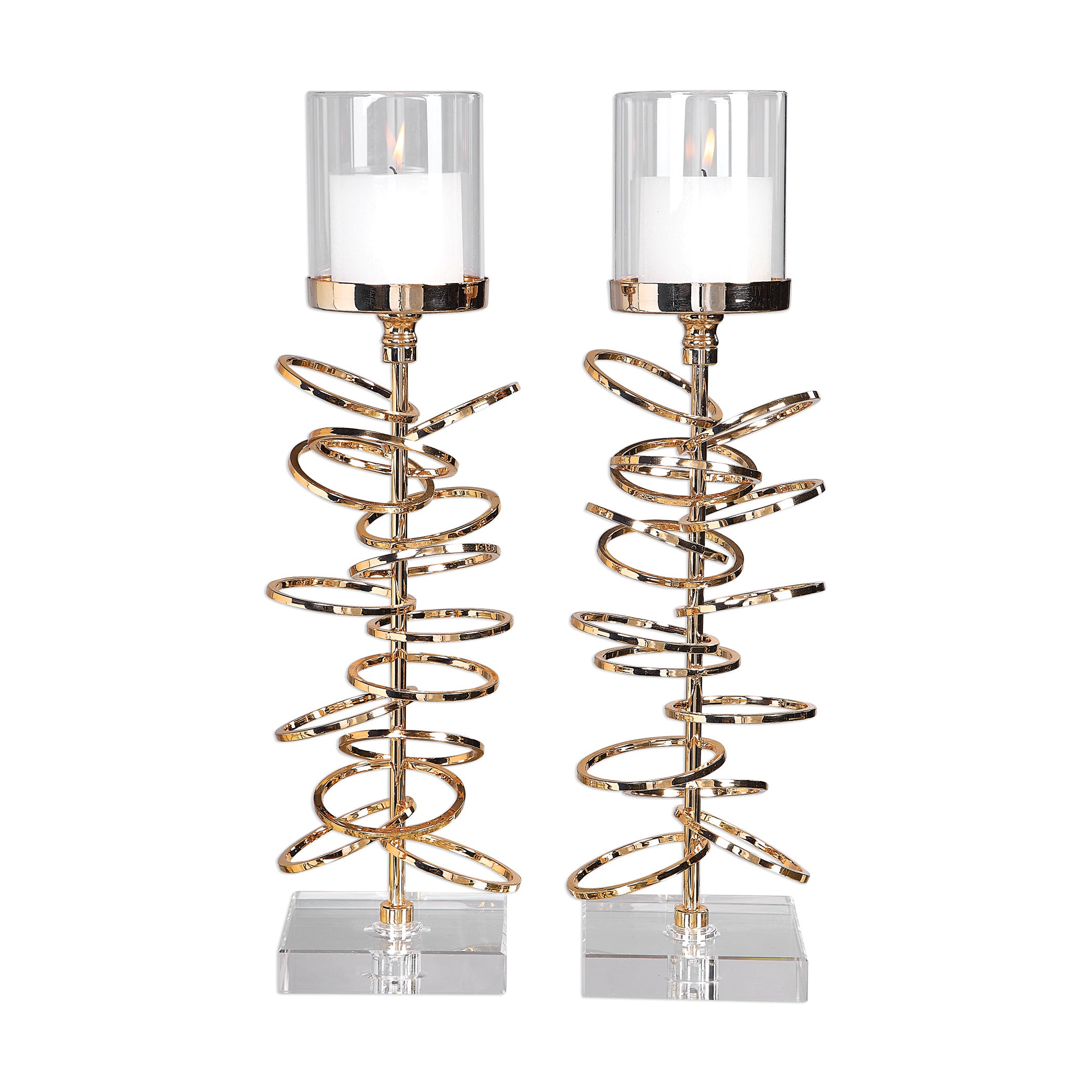 Tala Rose Gold Candleholders - Set of 2