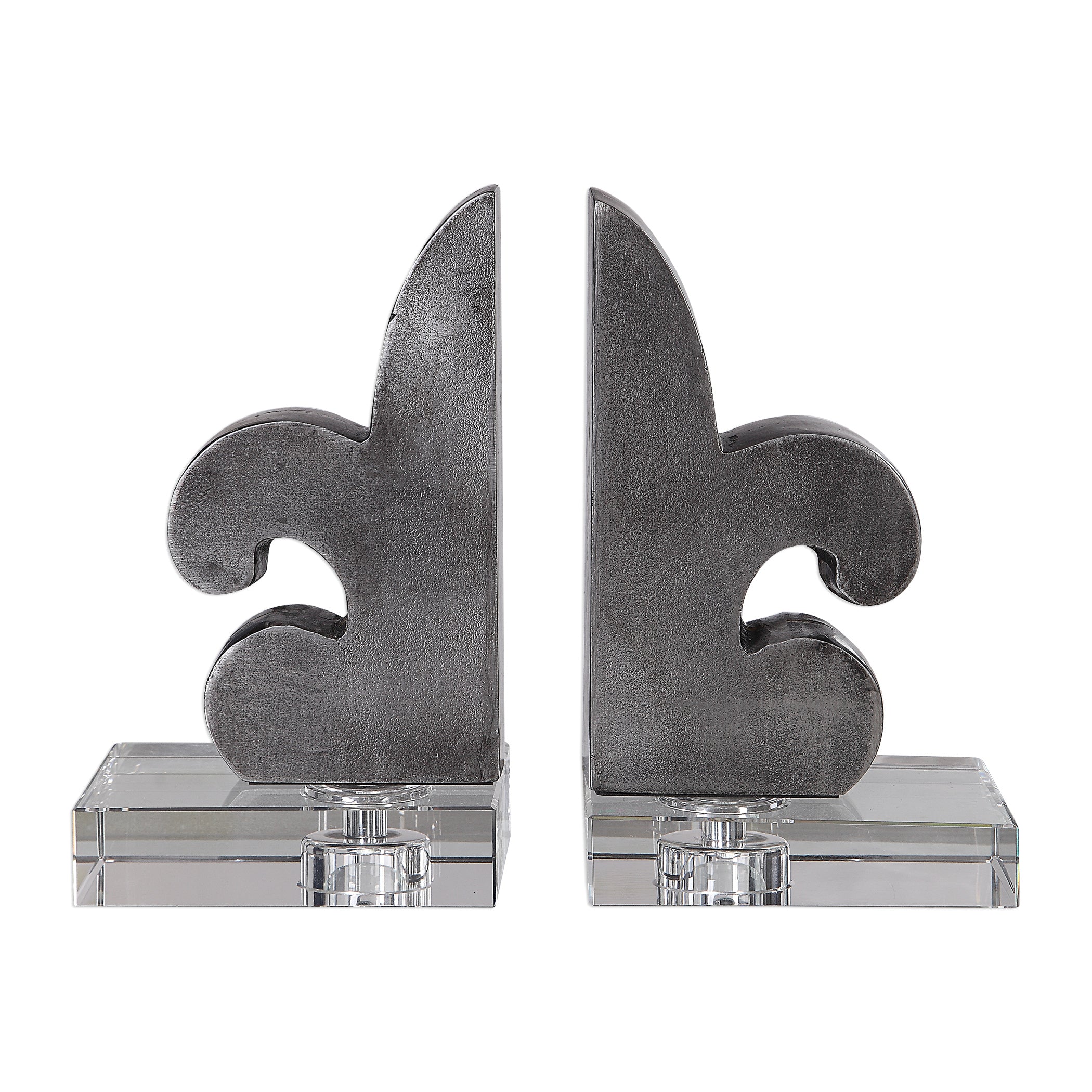 Lily Fleur-De-Lis Bookends - Set of 2