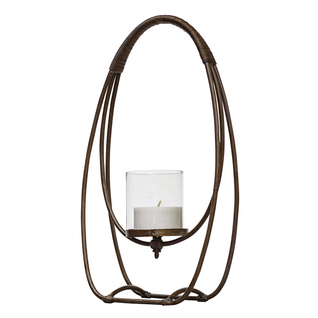 Rayne Open Iron Candleholder