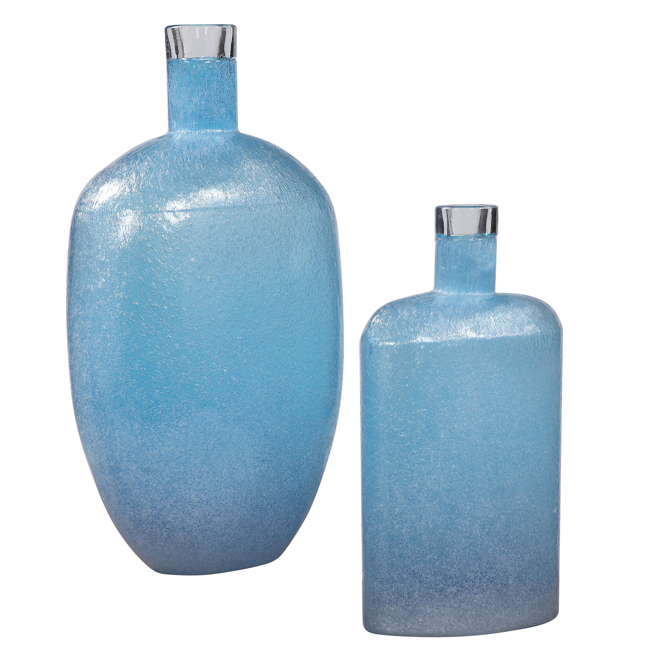 Suvi Blue Glass Vases - Set of 2