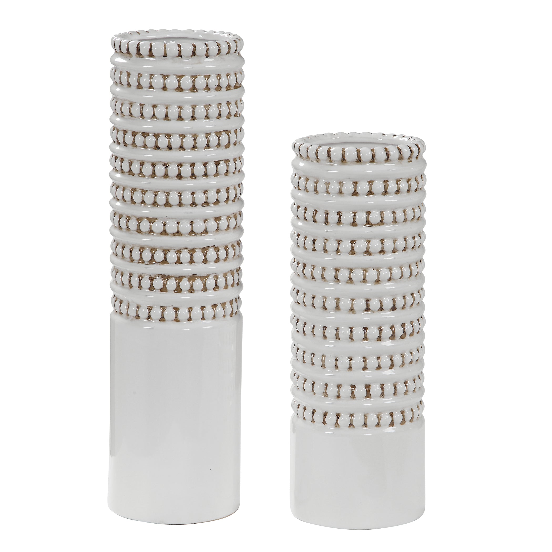 Angelou White Vases - Set of 2