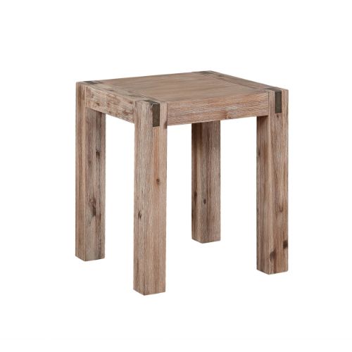 Woodstock Acacia Wood with Metal Inset End Table