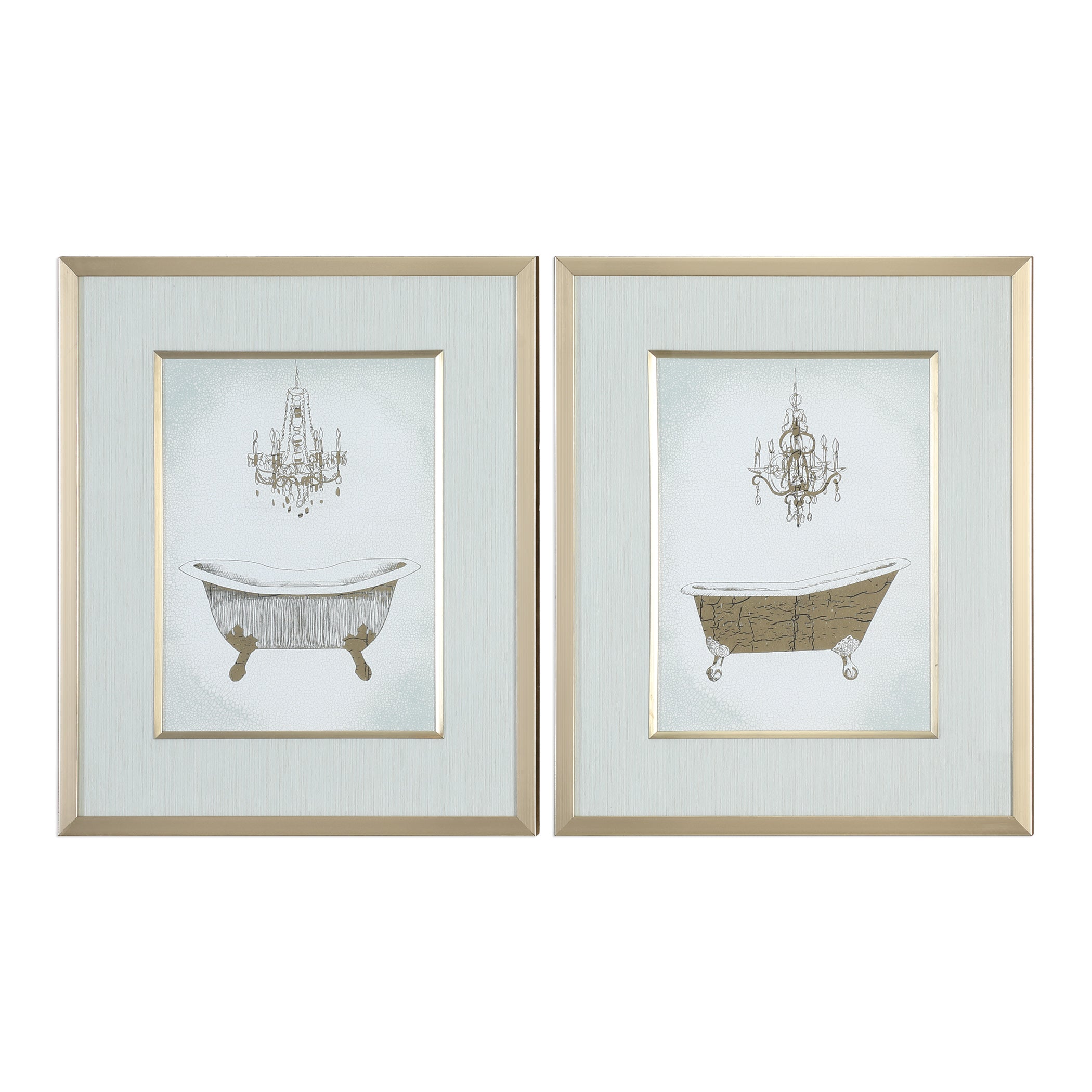 Gilded Bath Prints - Set of 2