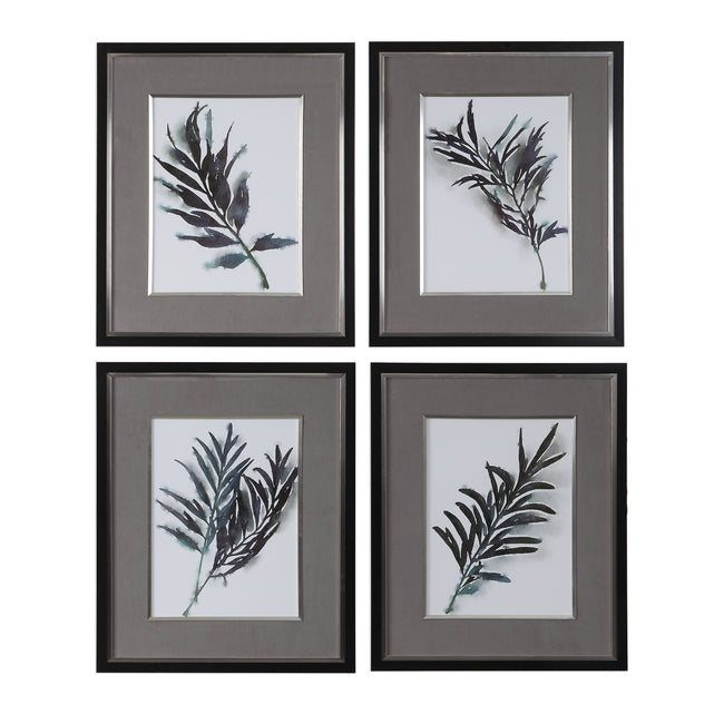 Eucalyptus Leaves Framed Prints - Set of 4