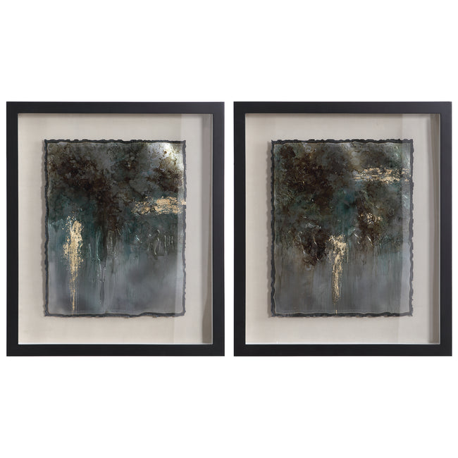 Rustic Patina Framed Prints - Set of 2