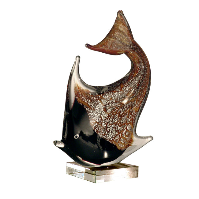 Springdale 9" H Angel Fish Hand Blown Art Glass Figurine