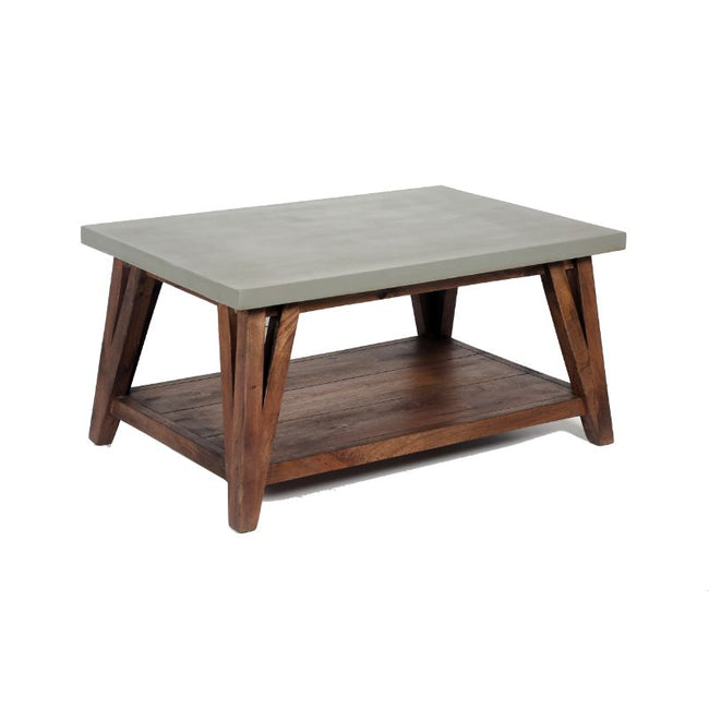 Brookside 36" Wood with Concrete-Coating Coffee Table