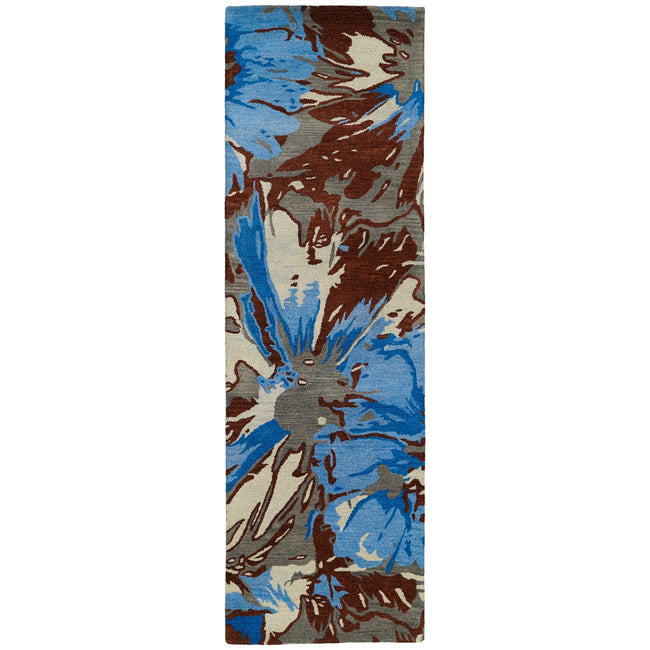 Brushstrokes Hand-Tufted Runner - 2'6" x 8', Multi-Colored, BRS06