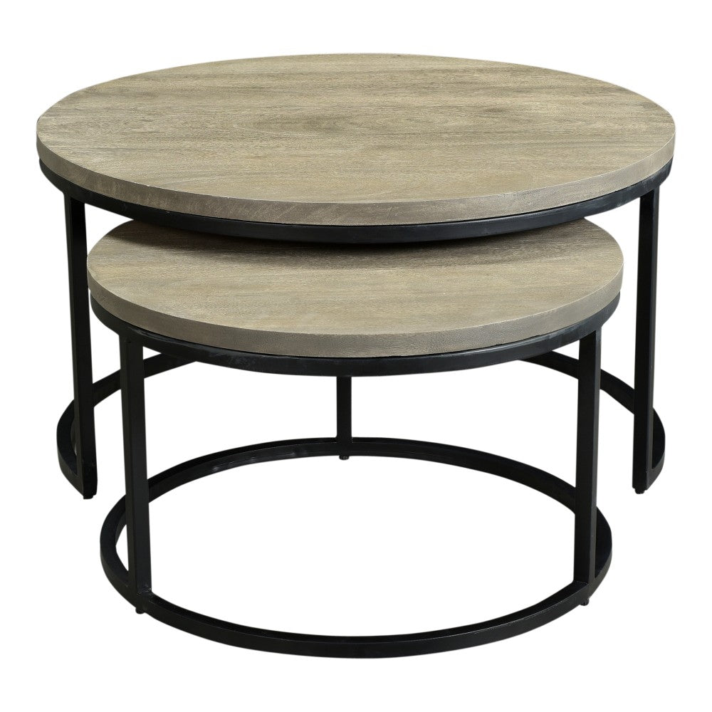 Drey Round Nesting Coffee Tables - Set of 2