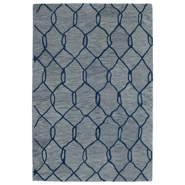 Casablanca Hand Tufted Area Rug - 4' x 6', Blue , CAS02