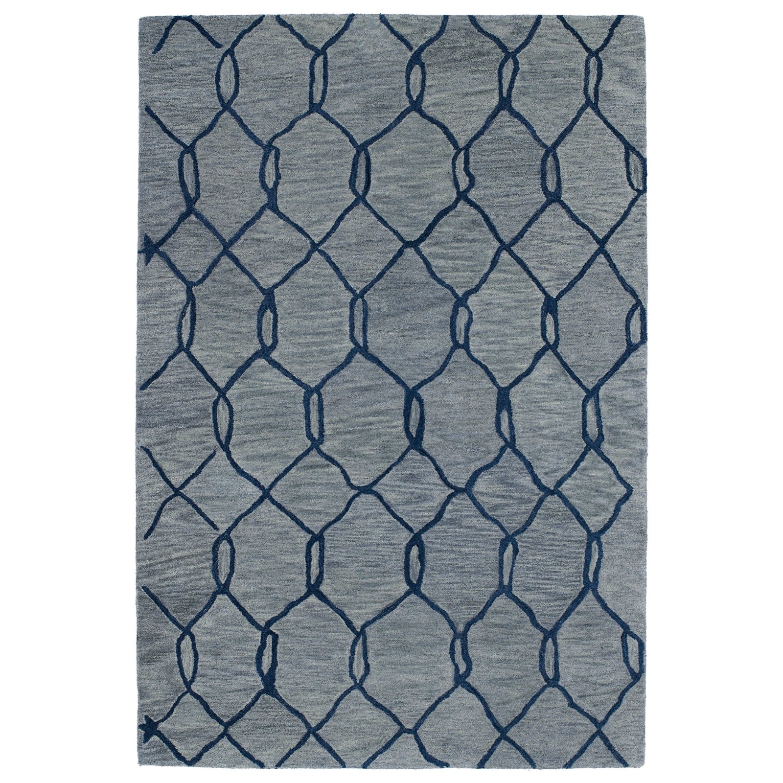 Casablanca Hand Tufted Runner - 3' x 10', Blue , CAS02