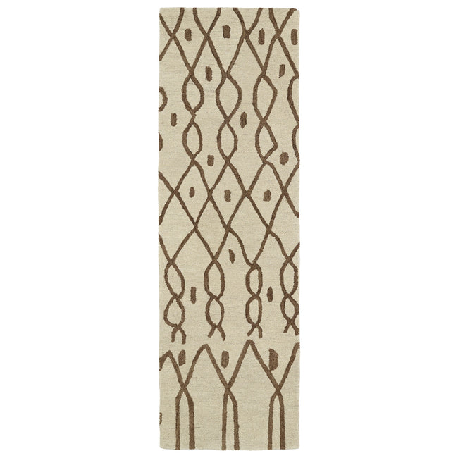 Casablanca Hand Tufted Runner - 2'6" x 8', Ivory , CAS06