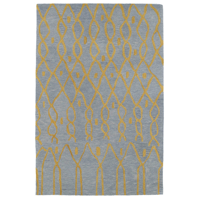 Casablanca Hand Tufted Area Rug - 5' x 8', Light Blue, CAS06